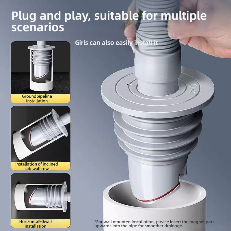 Silicone Bathroom Sewer Seal R - Drain Pipe Clip 评论和价格