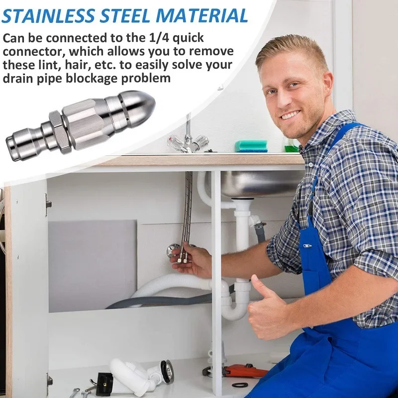 Water Jet High Pressure Spraye - Drain Pipe Clip 评论和价格