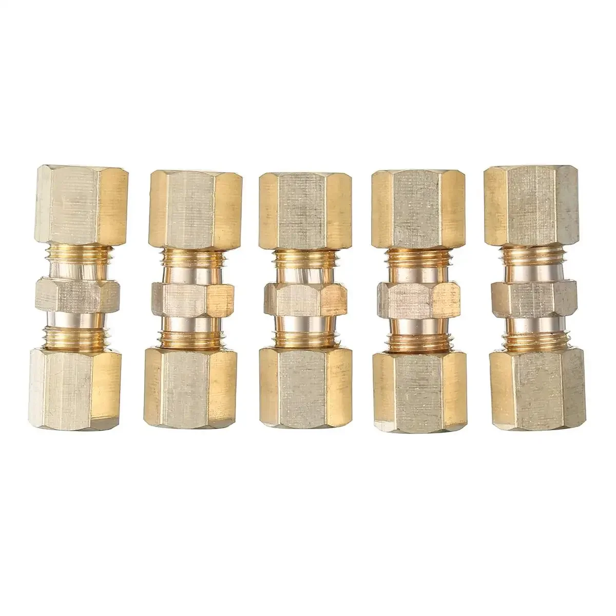 5pcs Brass Brake Line Union Fi - Compression Fitting Brass 评论和价格