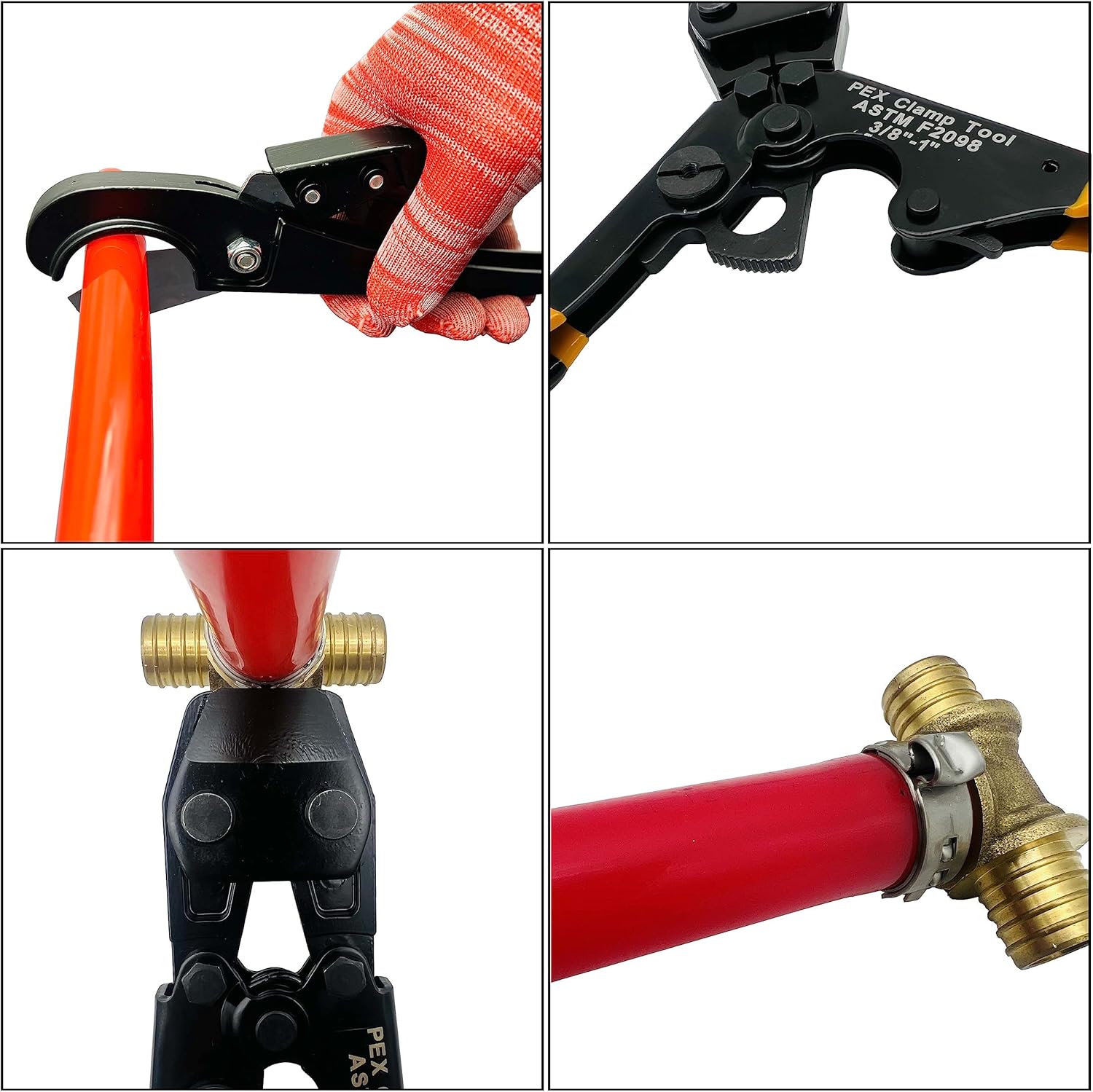 PEX Pipe Clamp Crimping Tool w - Pipe Cutter Ratchet 评论和价格