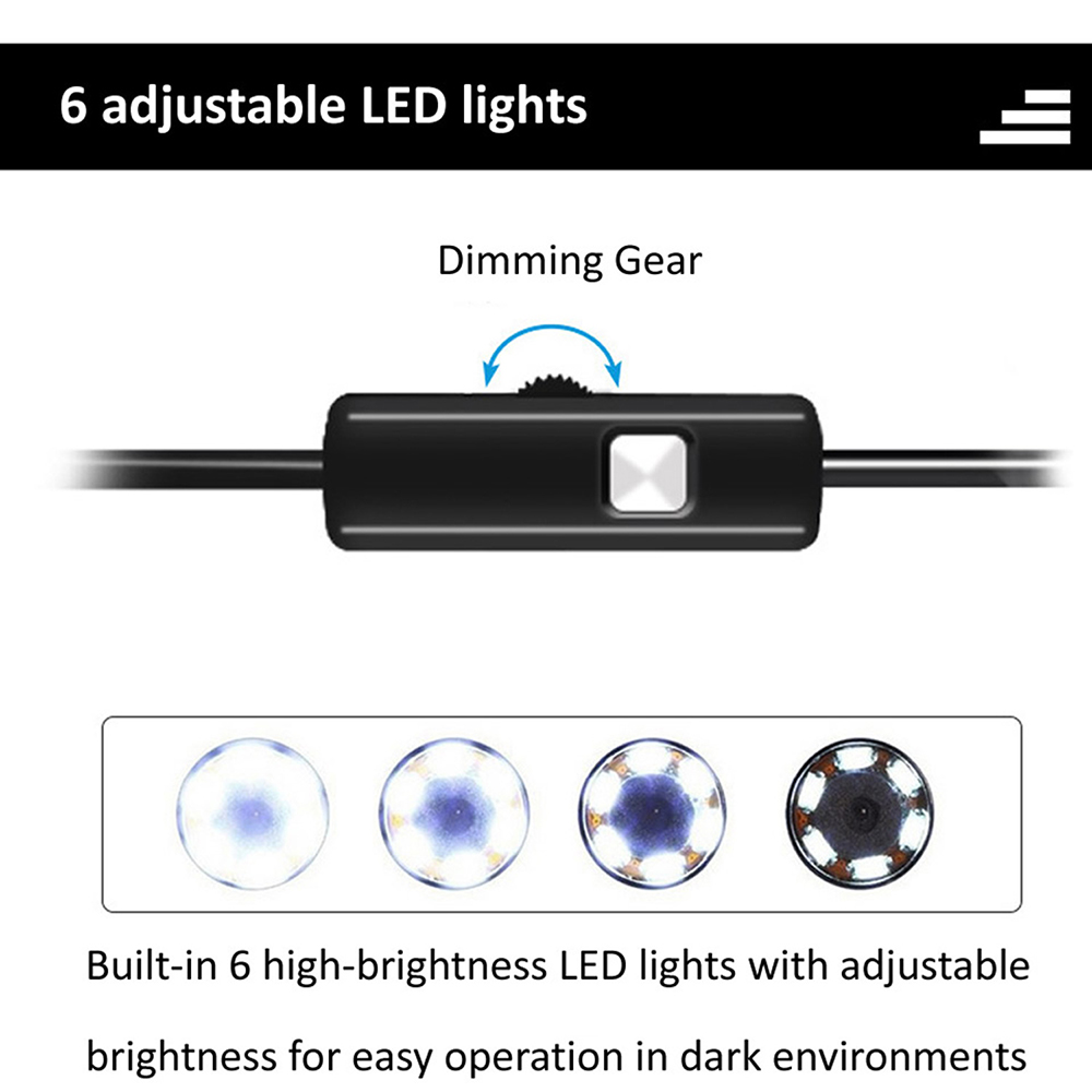 6 LED Light 7mm 1M  Endoscope  - Drain Snake Flexible 评论和价格