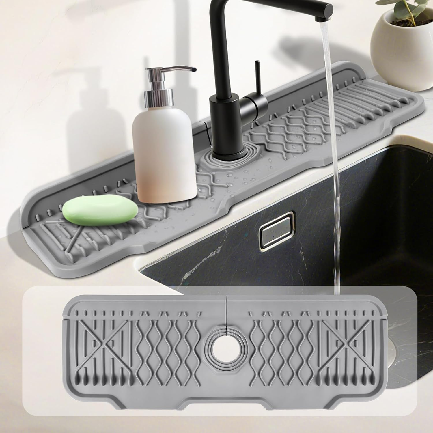 Kitchen sink splash guard, sil - Silicone Tap Washer 评论和价格