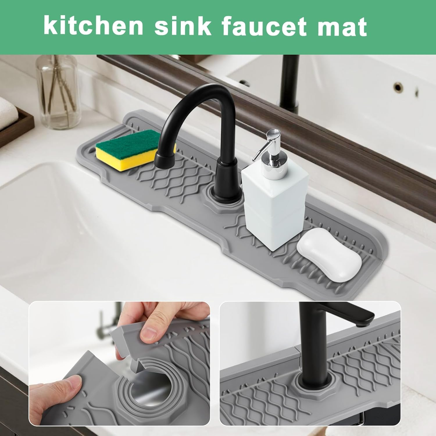 Kitchen sink splash guard, sil - Silicone Tap Washer 评论和价格