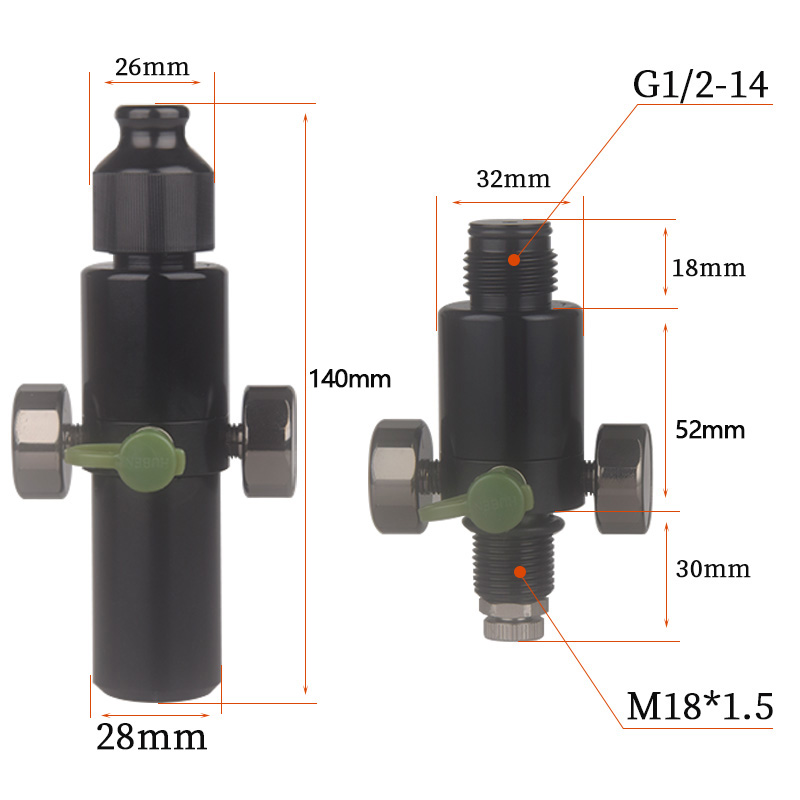 HPA Scuba M18*1.5 Pressure Reg - Float Ball Valve 评论和价格