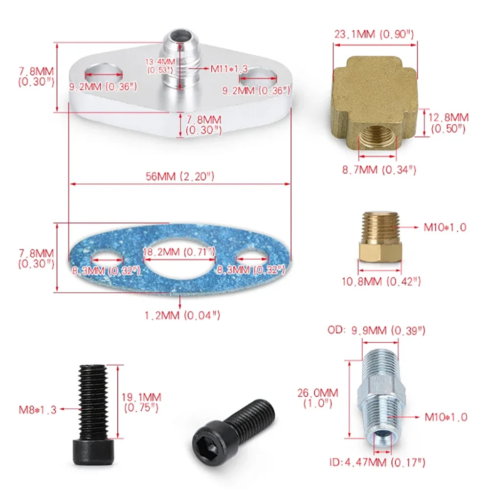 Turbo Oil Feed Line Kit Oil Re - Flexible Hose Braided 评论和价格