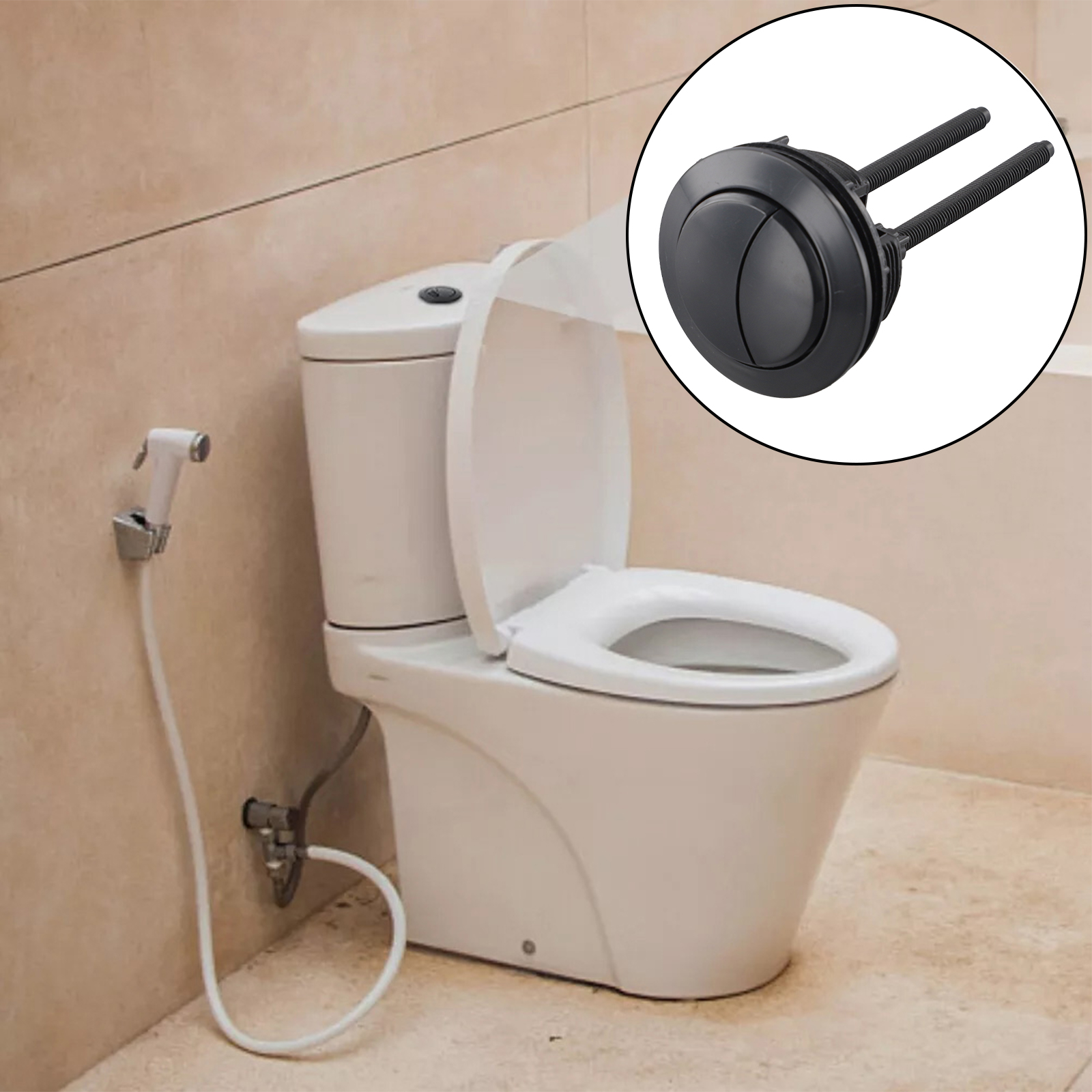 Black Toilet Flush Button 38mm - Toilet Fill Valve 评论和价格