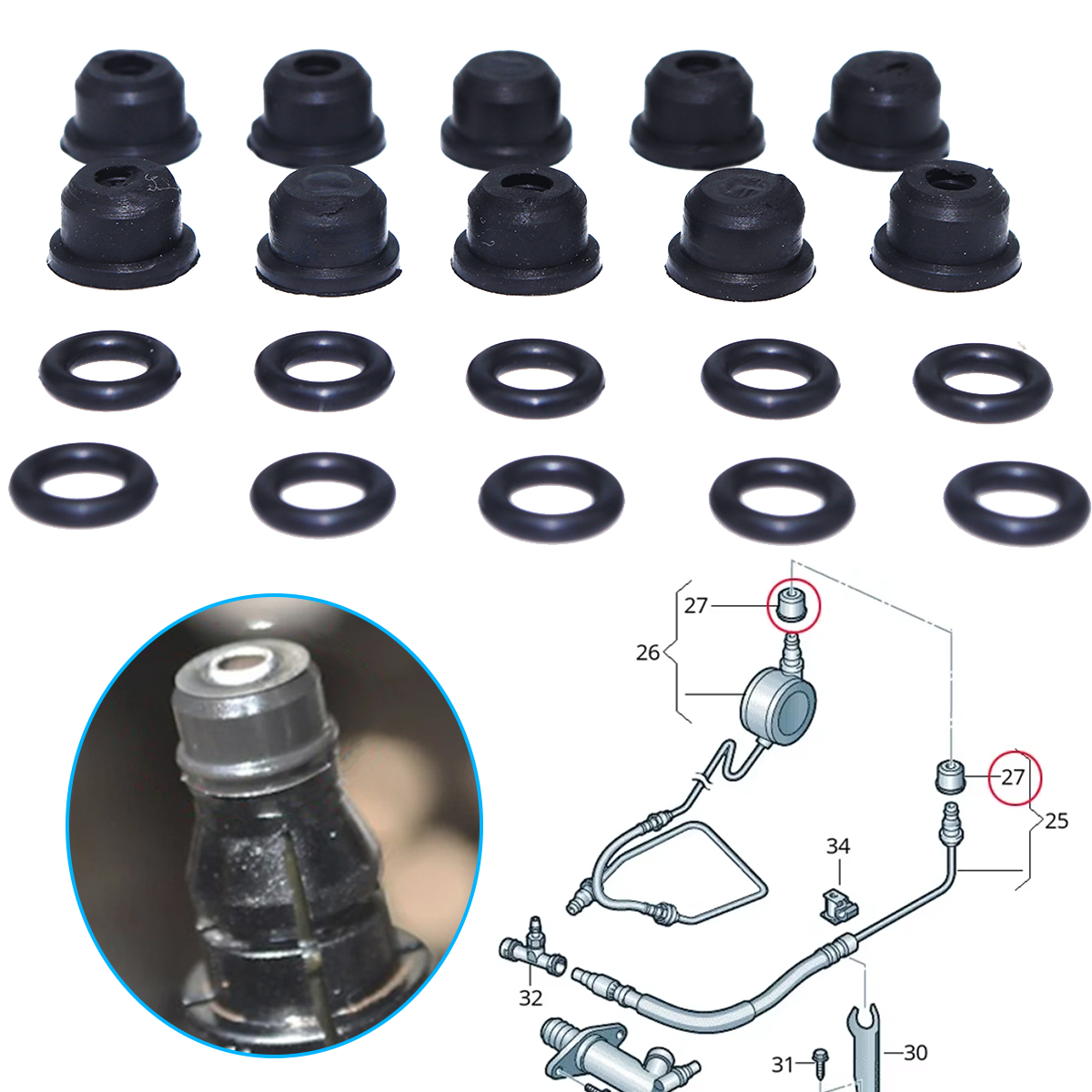 For Fiat Ulysse Peugeot 806 19 - Plastic Pipe Clip 评论和价格