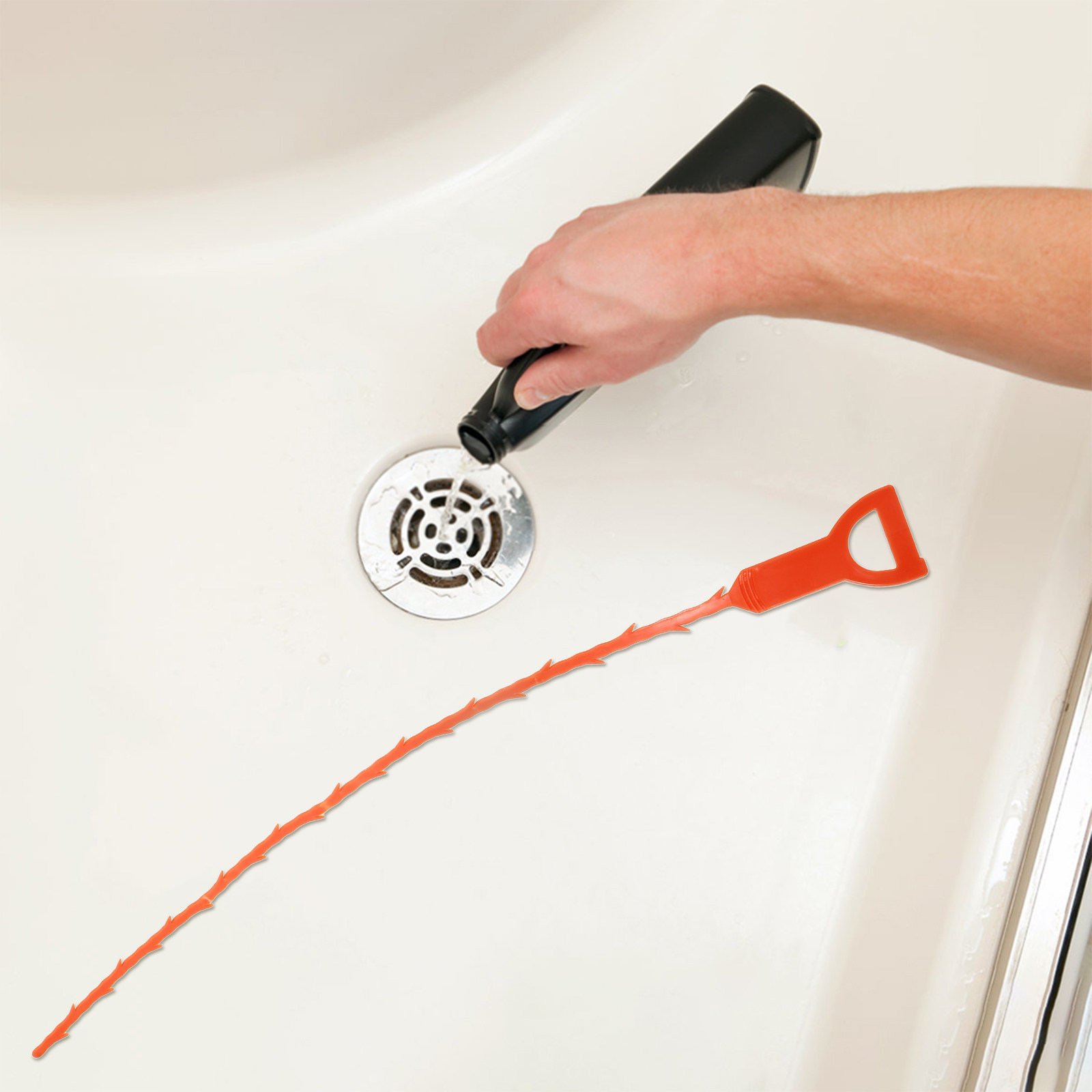 3Pcs ABS Drain Clog Remover To - Drain Snake Flexible 评论和价格