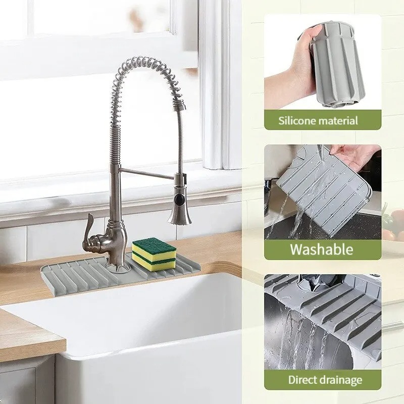 Silicone Faucet Mat Dish Soap  - Silicone Tap Washer 评论和价格